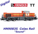HN9083S Arnold TT  Dieselová lokomotiva řady Vossloh DE 18,  Colas Rail - Zvuk