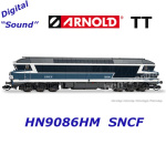 HN9086HM Arnold TT Diesel locomotive CC 72034 of the SNCF - Sound