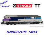 HN9087HM Arnold TT Diesel locomotive CC 72074, "En voyage" of the SNCF - Sound