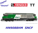 HN9088HM Arnold TT Diesel locomotive CC 72010, "FRET" of the SNCF - Sound