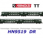 HN9519 Arnold TT 4-dílná souprava dvoupodlažních osobních vozů, DR