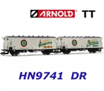 HN9741 Arnold TT Set of 2 beer wagons, "Wernesgrüner" of the DR
