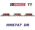 HN9747 Arnold TT Set of 3 self-unloading wagons Type Fac 125, high of the DR