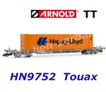 HN9752 Arnold TT Kontejnerový vůz řady Sffgmss "Happag Lloyd", TOUAX