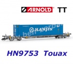 HN9753 Arnold TT Kontejnerový vůz řady Sffgmss se 45' kontejnerem "HANJIN", TOUAX