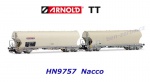 HN9757 Arnold TT Set of 2 4-axle silo wagons 