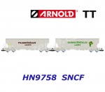 HN9758 Arnold TT Set 2 samovýsypných vagonů na cereálie “Transcéréales, SNCF