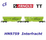 HN9759 Arnold TT  Set 2 čtynápravových silo vagonů CZ-interfracht