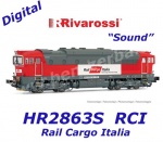 HR2863S Rivarossi Dieselová lokomotiva řady 753.7 Brejlovec, Rail Cargo Italia - Zvuk