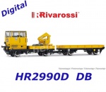 HR2990D Rivarossi Dieselová dresína údržby typ KLV 53 s přívěsným vozem,  DB - s DCC dekodérem