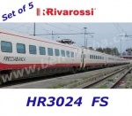 HR3024 Rivarossi Rozšiřující set 5 vozů k vlaku řady  ETR 460 “Frecciabianca”, FS