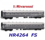 HR4264 Rivarossi Set 2 rychlíkových vozů řady 59, FS v šedém lakování