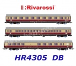 HR4305 Rivarossi Set of 3 passenger coaches "TEE Helvetia" Hamburg-Zurich,  of the DB