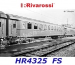 HR4325 Rivarossi Set of 3 passenger coaches  in grey livery of the FS