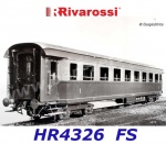 HR4326 Rivarossi Set of 3 passenger coaches  in castano/isabella livery of the FS