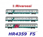 HR4359 Rivarossi  3-dílný set vozů  expresu IC 507/530 "Sila"  XMPR "Intercity Plus", FS