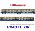 HR4371 Rivarossi  4-dílná jednotka dvoupatrových vozů bez řídící kabiny, DR