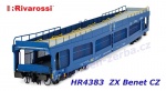 HR4383 Rivarossi  Autotransporter DDm 916, s mřížemi, ZXBENET