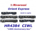 HR4384 Rivarossi  Set 5 luxusních osobních vozů "Orient-Express", C.I.W.L.