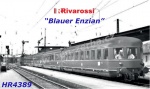 HR4389 Rivarossi Set of 5 passenger cars  of the  train “Blauer Enzian” of the DB