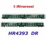 HR4393 Rivarossi Set 4 dvoupodlažních osobních vozů bez kabiny strojvůdce, DR