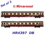 HR4397 Rivarossi Set 2 osobních vozů  Avmz111 v provedení Rheingold, DB