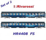 HR4408 Rivarossi Set 2 osobních vozů  Z1 v novém provedení Intercity Notte, FS