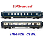 HR4428 Rivarossi Set of 2 dininng cars “R30/R33” Milano-Napoli of the CIWL