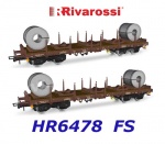 HR6478 Rivarossi Set 2 klanicových vozů řady  Rhmms-x s nákladem cívek plechu, FS