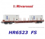 HR6523 Rivarossi Flat wagon Rgs, with  "Fiat" container of FS