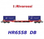 HR6558  Rivarossi  Container wagon Rglns, with 2 x 20'container "Rheinkraft" of the DB