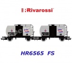 HR6565 Rivarossi Set 2 2-nápravových cisternových vozů  “Total”, FS