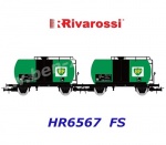 HR6567 Rivarossi Set 2 2-nápravových cisternových vozů  “BP”, FS
