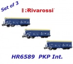 HR6589 Rivarossi  Set 3 samovýsypných vozů řady Fals, PKP Cargo