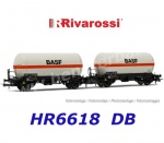 HR6618  Rivarossi 2-unit set of gas tank wagons Zgs, "BASF" of the DB