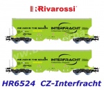 HR6624  Rivarossi Set of 2 silo wagons with rounded side walls 