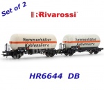 HR6644 Rivarossi Set 2 cisternových vozů na plyn  "Rommenhöller Kohlensäure", DB