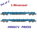 HR6671 Rivarossi Set 2 4-nápravových klanicových vozů řady Res, PRESS