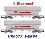 HR6677 Rivarossi Set of 2 grain silo wagons "MONFER" of the I-ERSA