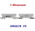HR6678 Rivarossi Set of 2 grain silo wagons of the Uas type, "Pagnan" of the FS