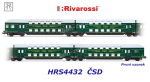 HRS4432 Rivarossi 4-unit double decker coach Bp 931 of the CSD, era IV