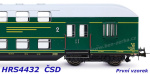 HRS4432 Rivarossi 4-unit double decker coach Bp 931 of the CSD, era IV