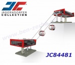 JC84481 Jaegerndorfer Profiset Cable Car, Black/ Red with 1:32 with ground and mountain station 1:32