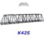 K42S Hack Železniční most ocelový, 1 kolejový, 420 mm