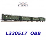 L330517 Liliput 4-dílný set osobního vlaku OBB, II.epocha