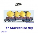 LPH-03 Plastiková stavebnice 4-osého vozu na cement Raj od bývalé ZPA/LPH Jičín, TT