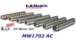 MW1702 AC LS Models Set of 7 express  train cars  D256 Frankfurt - Paris  SNCF/DB