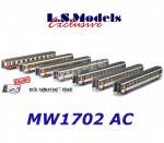 MW1702 AC LS Models Set of 7 express  train cars  D256 Frankfurt - Paris  SNCF/DB