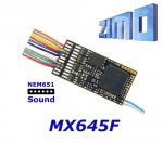 MX645F ZIMO Locomotive decoder with 6-pin (NEM651)