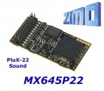 10891 ROCO MX645P22 ZIMO Sound decoder with 22-pin (PluX22)